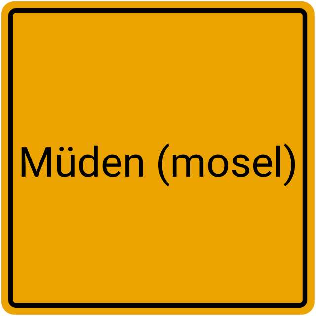 Meldebestätigung Müden (Mosel)